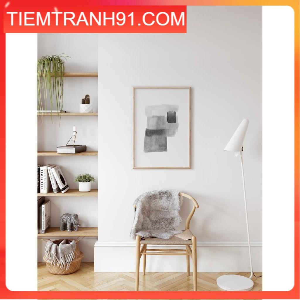 Tranh Canvas Cao Cấp | Tranh màu nước - Black Abstract Art Print, Black and White Abstract Art, Modern wall art