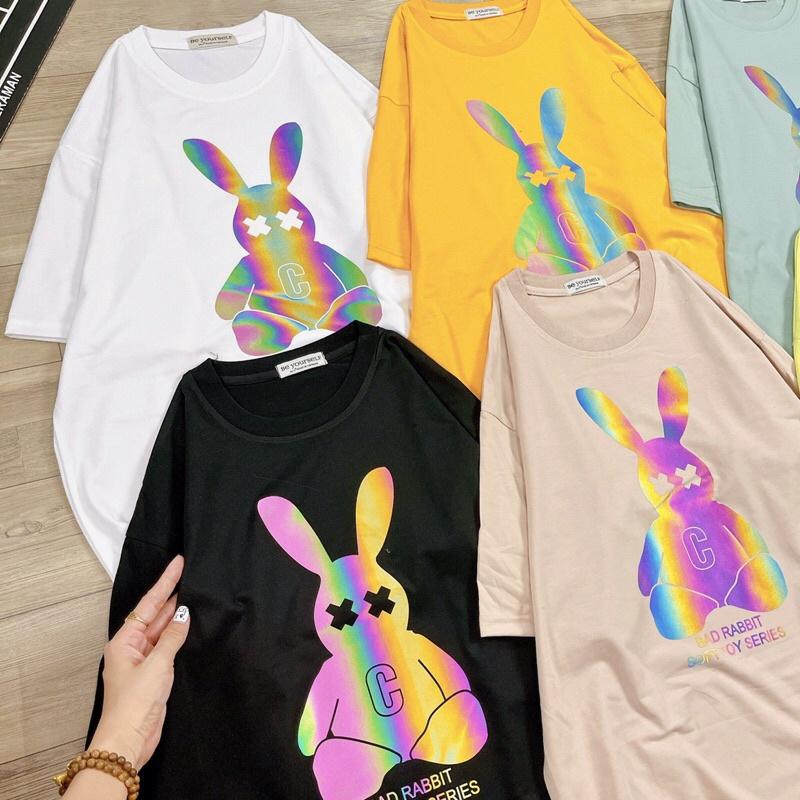 Áo Thun Phản Quang Unisex Form Rộng Nam Nữ Đều Mặc Được_Chất Cotton Dày Dặn Mềm Minh Không Xù_Mặc Cặp Đều Được