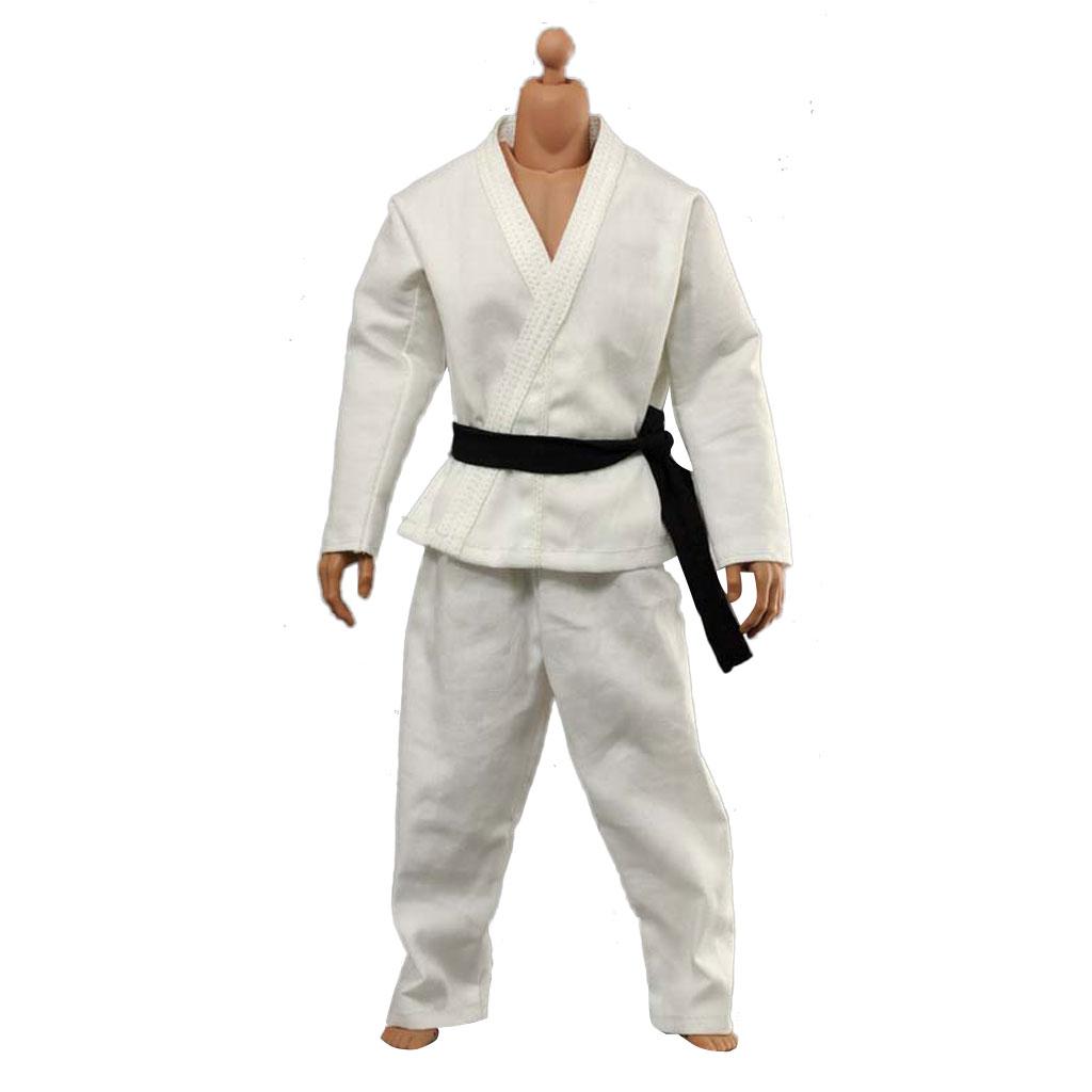 1/6 Quy Mô Judo Gi Trắng Đồng Nhất Kung Fu Phù Hợp Với Áo Khoác Quần 12 Inch Nam Nhân Vật Hành Động Đồ Chơi Hot