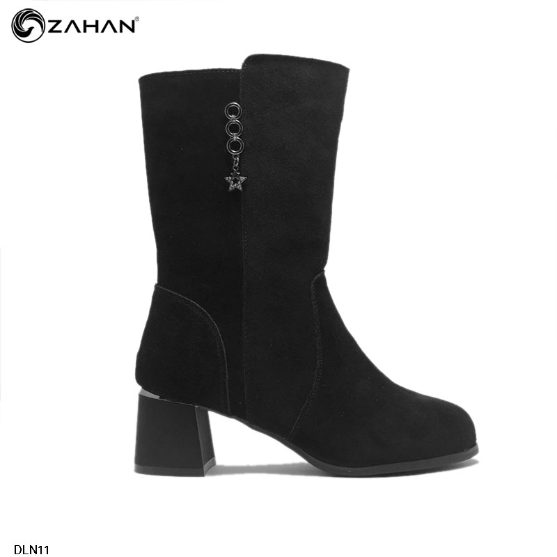 Boots cổ lửng, da lộn, 5 cm, BOOTS5522