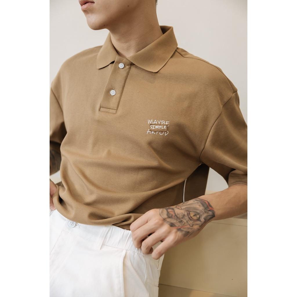 Áo polo nam BASEE phối màu line áo in họa tiết
