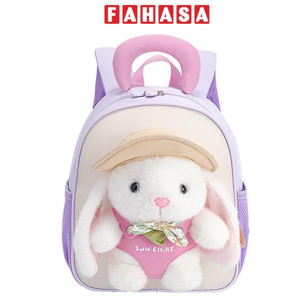 Ba Lô Mầm Non Thỏ Con - Sun Eight 22316 - Màu Tím