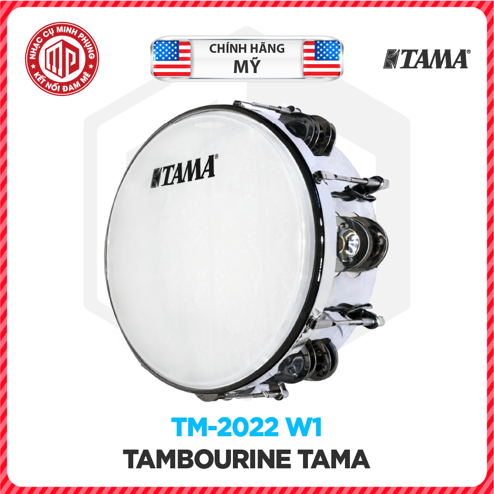 Combo Trống lắc tay/ Lục lạc gõ bo/ Tambourine + Bao đựng/ Túi đựng - Model TAMA TMT-10 (TMT10) - Nhiều màu lựa chọn - Hàng chính hãng