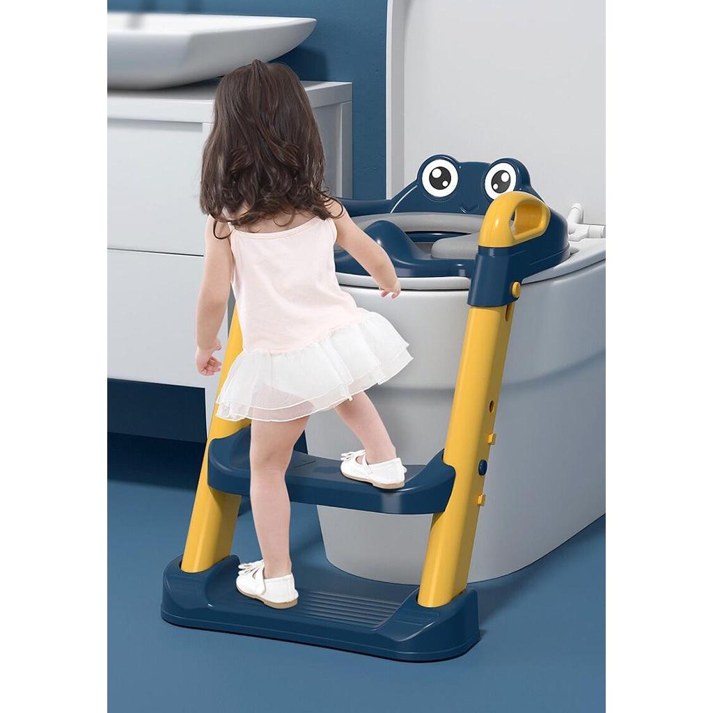Bệ bồn cầu có thang đi vệ sinh cho bé mầm non- Dễ sử dụng - tiện dung- giúp bé dễ dàng vệ sinh-Plastic toilet seat