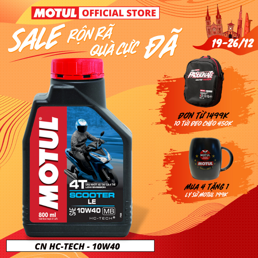 Dầu nhớt xe tay ga MOTUL SCOOTER LE 4T 10W40 - Hàng chính hãng