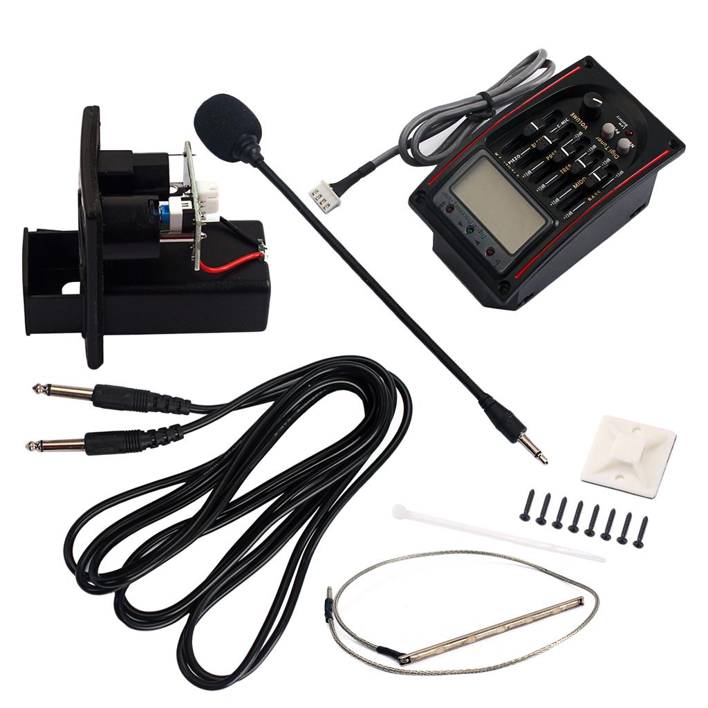 LC-5 EQ Equalizer Preamp Pickup Amplifier LCD Set for Acoustic/Classical Guitar Replacement Parts