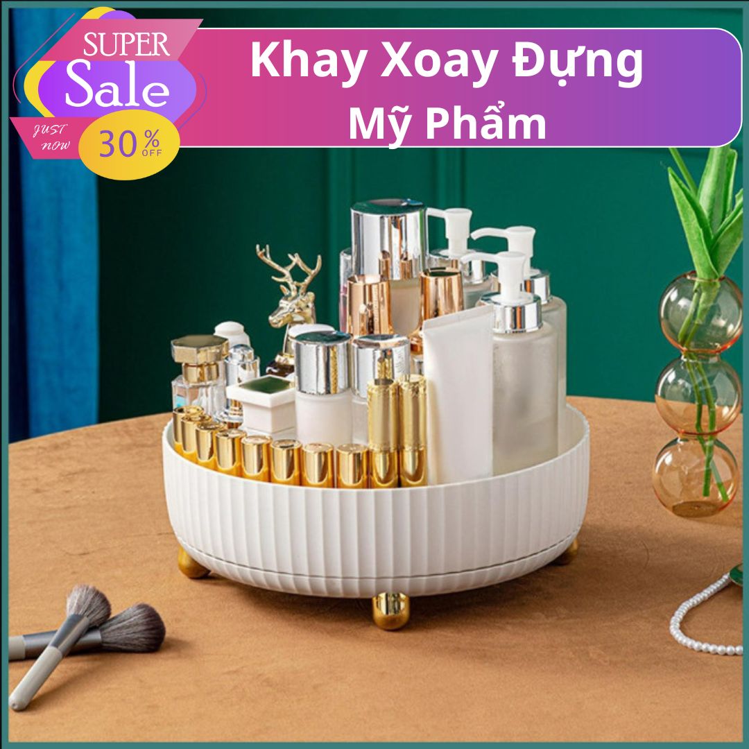 Khay, Kệ Xoay Đựng Mỹ Phẩm Sang Trọng Nhẹ 360° Hộp Đựng Đồ Cỡ Lớn Cho Căn Phòng, Kệ Đựng Gia Vị Cho Nhà Bếp