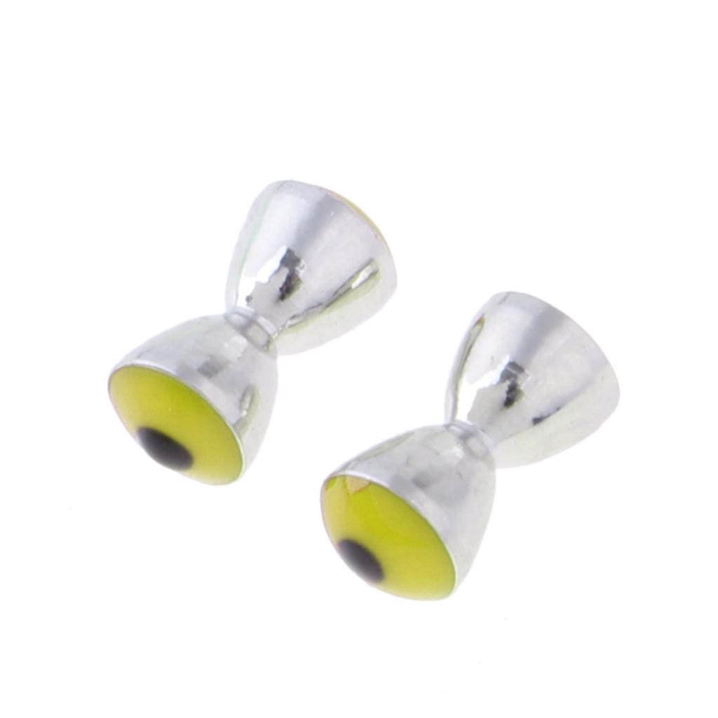 2-4pack 25Pcs Brass Dumbbell Eyes Fly Tying Beads Nymph Fly Tying Materials