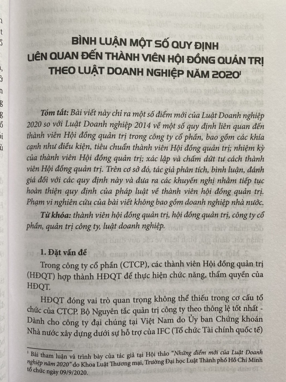 Một số vấn đề pháp lý trong kinh doanh, thương mại, quan điểm và bình luận