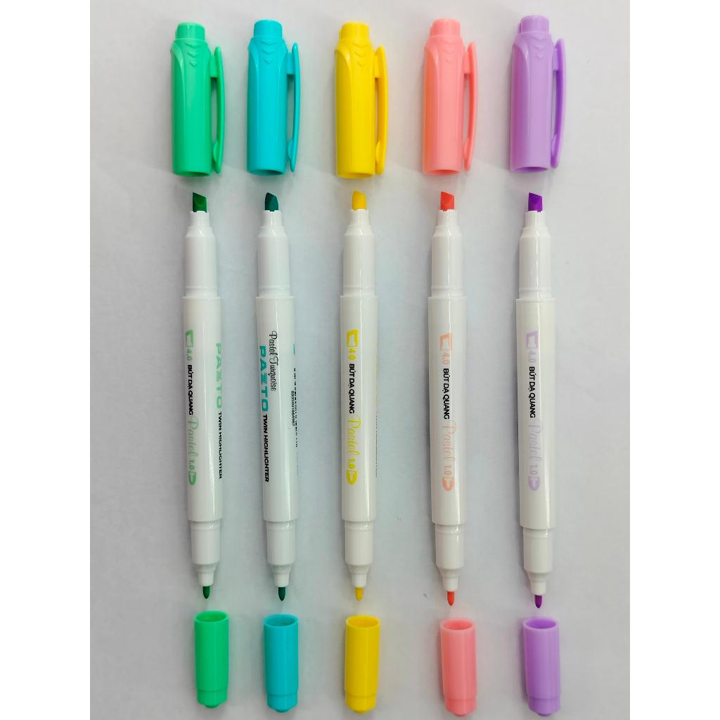 HỘP 5 CÂY Bút dạ quang màu Pastel thiên long HL-016 - Bút dạ quang rửa được - Không để lại vết khi Photocopy