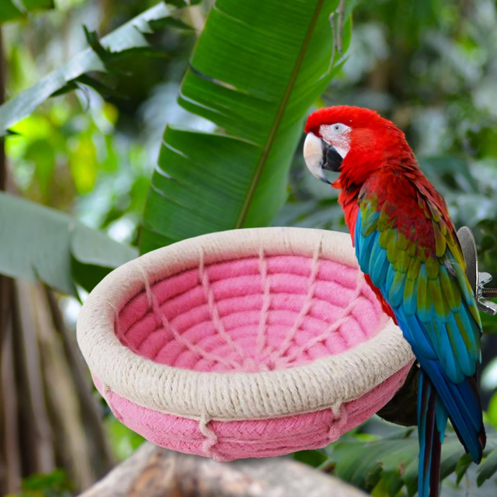 2pcs Pet Bird Nest Hammock Hut Hanging Bed for Parrot Lovebird Cockatoo