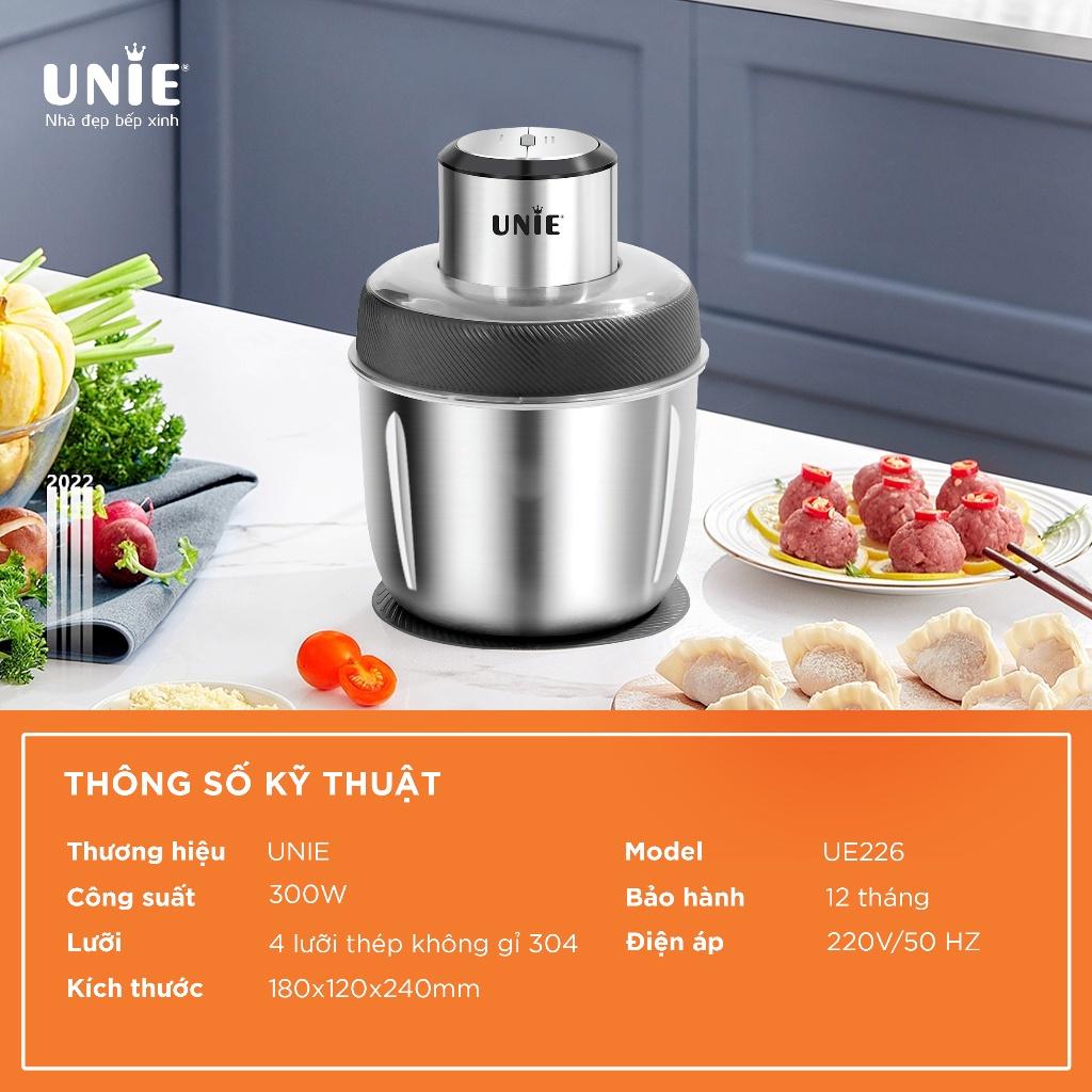 Máy xay thịt Unie UE226,dung tích 2.5L,thiết kế 4 lưỡi dao sắc bén,Công suất mạnh 300W Bảo hành 12 tháng HÀNG CHÍNH HÃNG