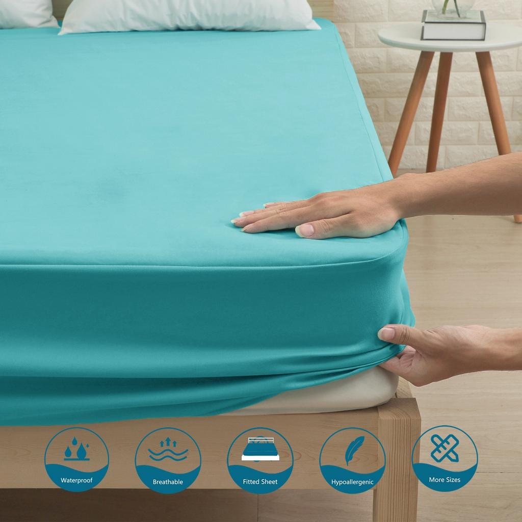 Giường Chống Thấm Nước Bao Nhiều Màu Sắc Được Trang Bị Tấm Chống Thấm Nước Cát Hàn Tấm Bảo Vệ Nệm Bao Sabanas Bajeras Ajustables Cama 150