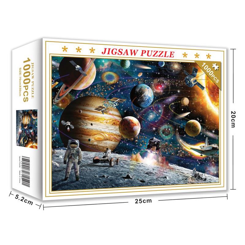 Bộ Tranh Ghép Xếp Hình 1000 Pcs Jigsaw Puzzle Space Travel Du Hành Vũ Trụ Thú Vị Cao Cấp