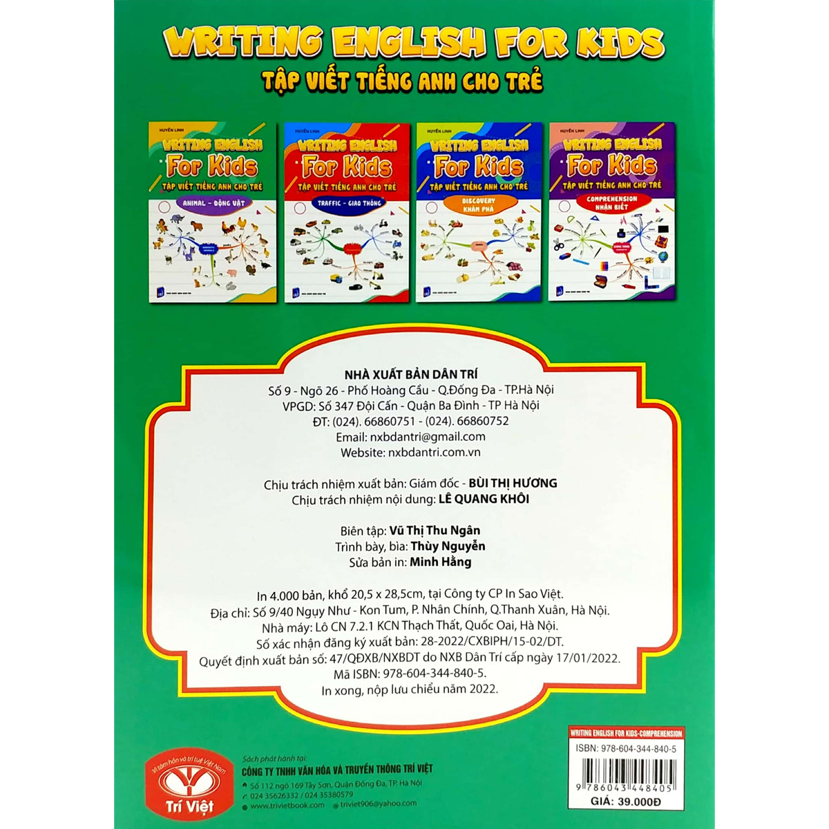 Writing English For Kids - Comprehension
Tập Viết Tiếng Anh Cho Trẻ - Nhận Biết