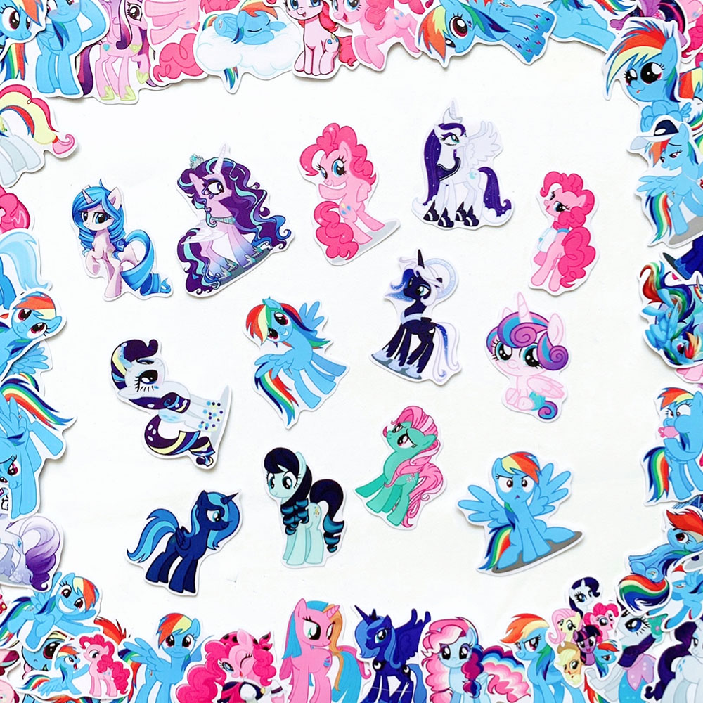 Bộ 50 Sticker Pony (2020) Hình Dán Chủ Đề Ngựa Một Sừng Chống Nước Decal Chất Lượng Cao Trang Trí Va Ly Du Lịch Xe Đạp Xe Máy Xe Điện Motor Laptop Nón Bảo Hiểm Máy Tính Học Sinh Tủ Quần Áo Nắp Lưng Điện Thoại