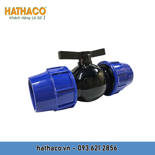 Van Nước PP 110 2 Đầu Rắc Co HATHACO Dùng Cho Ống HDPE