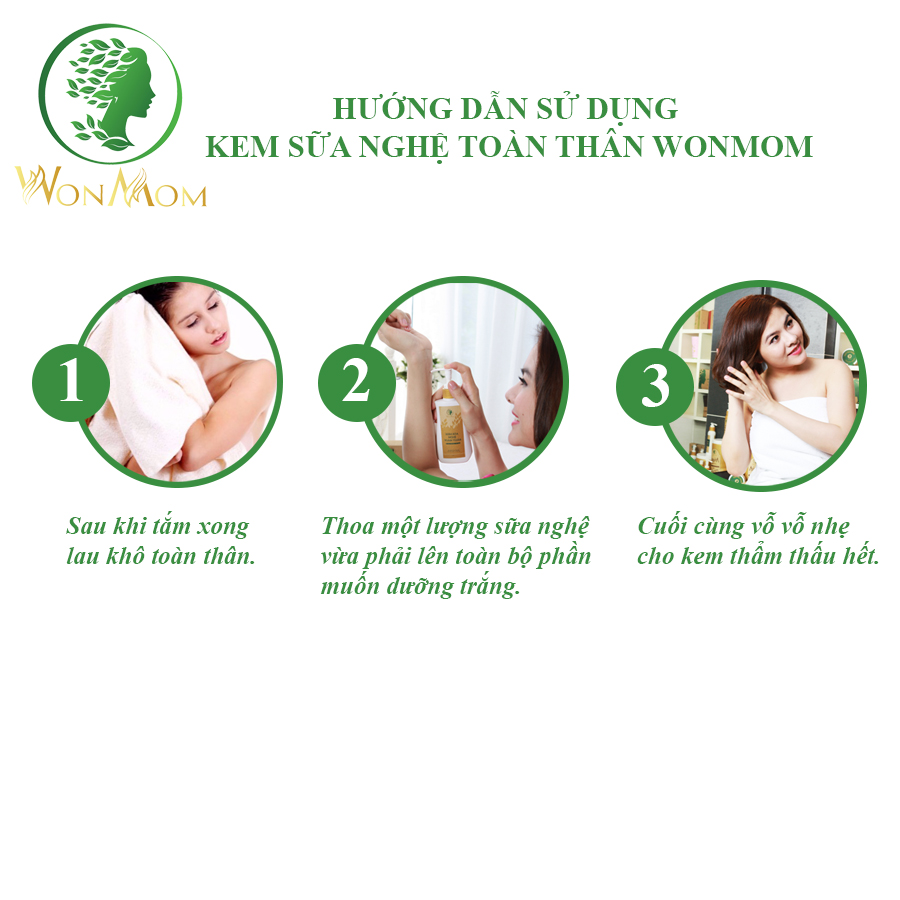 Bộ dưỡng trắng hồng body tự nhiên, thảo mộc xông khử mùi vùng kín Wonmom (1 kem sữa nghệ + 1 hộp thảo mộc xông vùng kín)