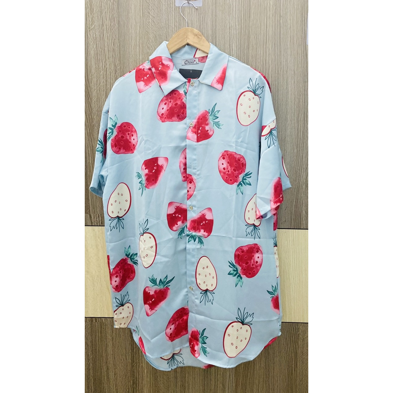 Đầm Ngủ Lụa Satin Cổ Sơ Mi