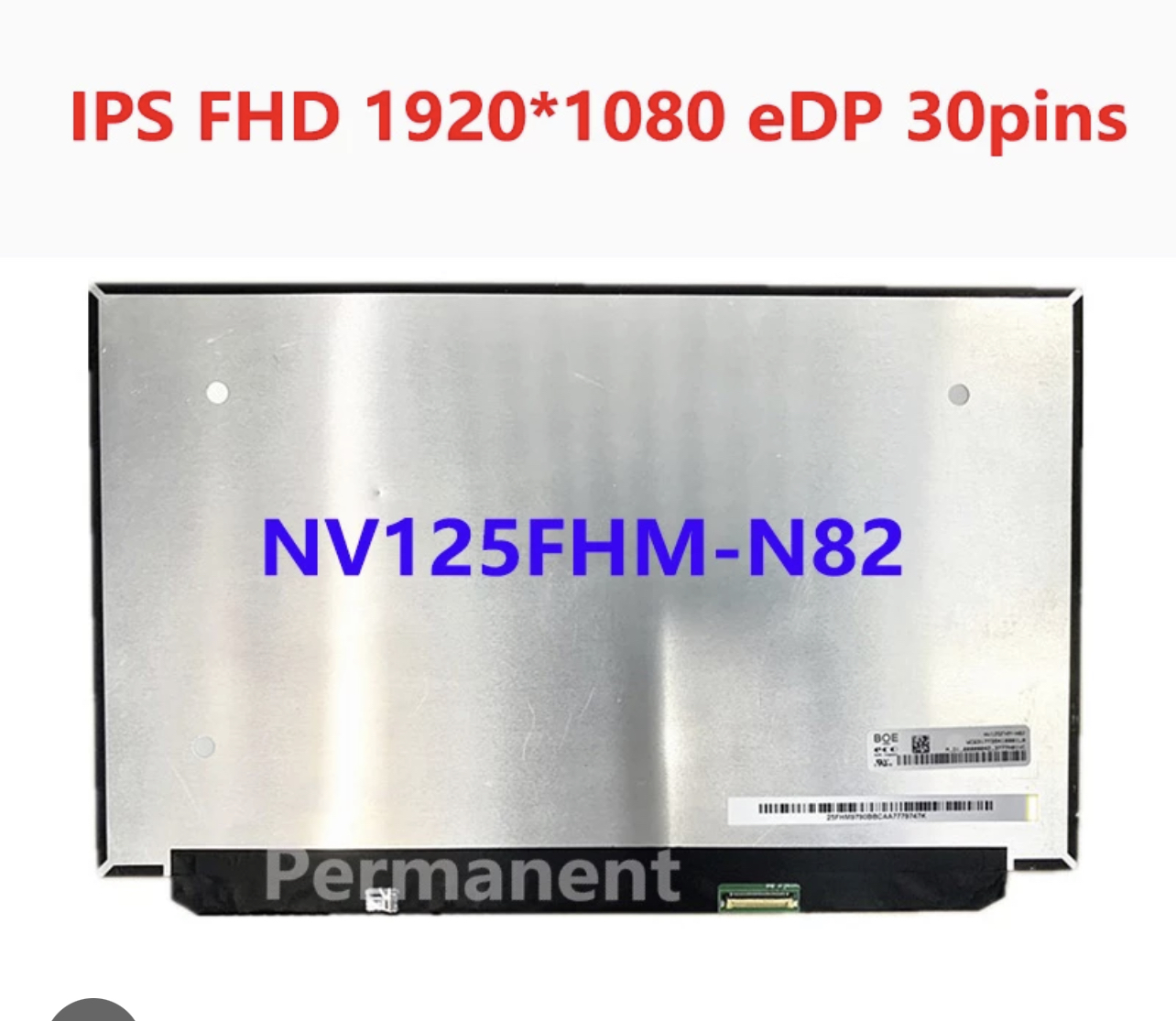 Màn hình 12.5″ LED SLIM FHD (không tai, 30 PIN)NV125FHM-N82 dùng cho Laptop Lenovo Thinkpad X240 X240S X250 X260 X270 X280, Dell Latitude 7280 7290