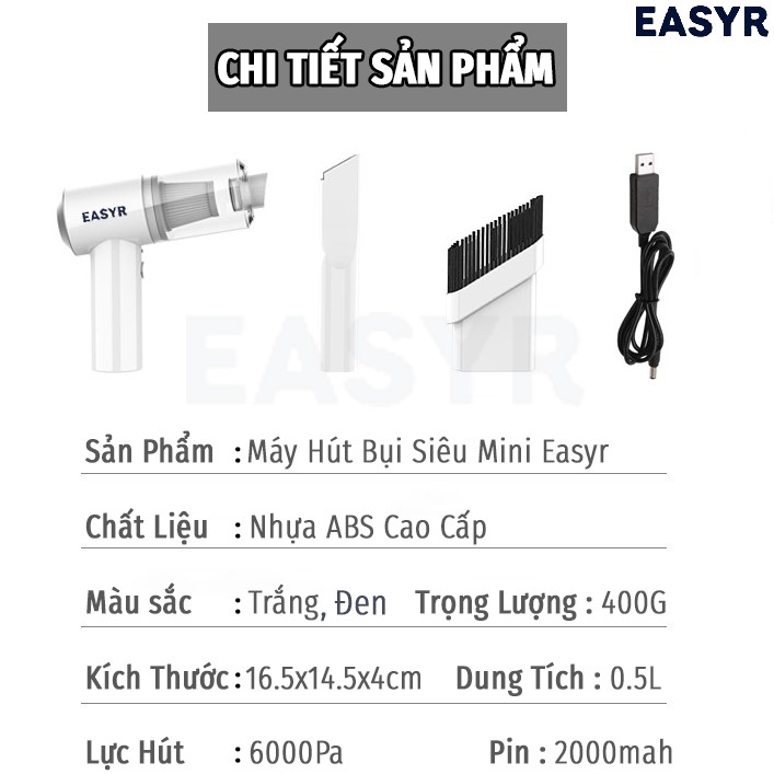 Máy hút bụi cầm tay đa năng phiên bản mới nhất sạc tích điện