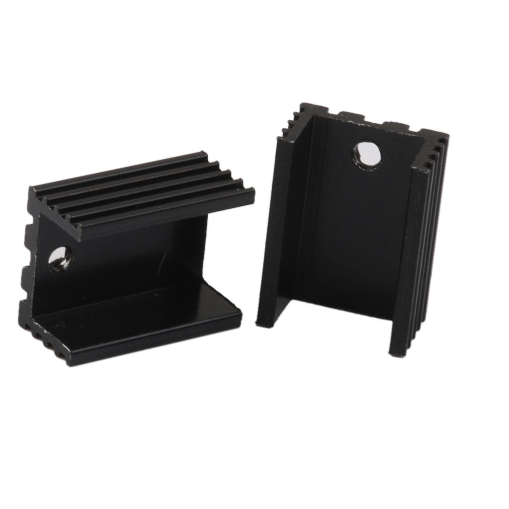 10pcs Black 20x15x10mm Aluminum Heat Sink Cooling Fin for TO-220 Triode IC
