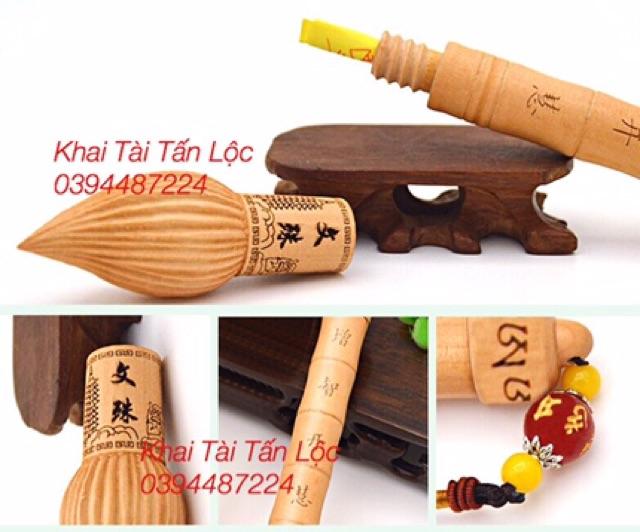 Bút văn xương gỗ đào : công danh thăng tiến