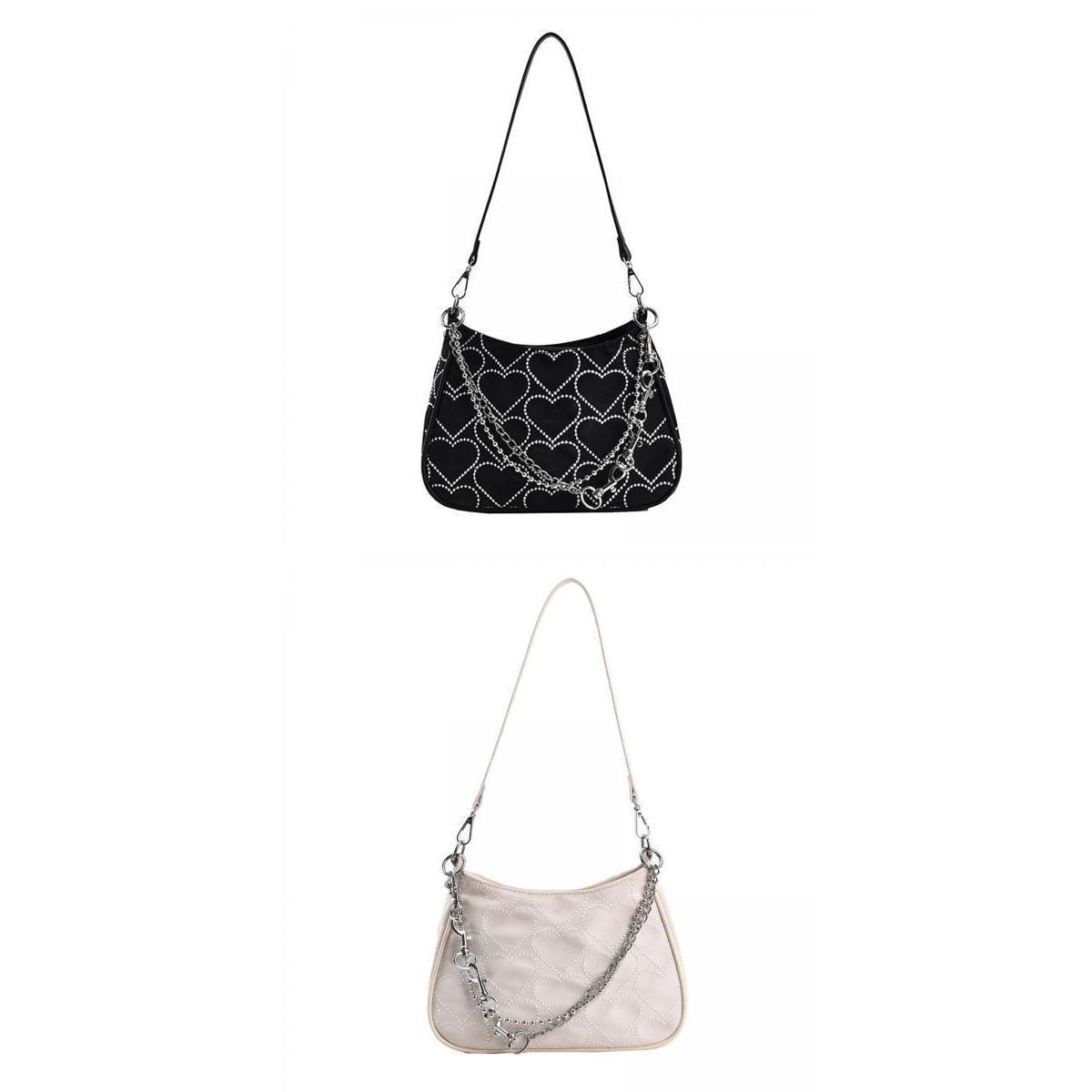Casual Dumpling Bun Heart Pattern Underarm Bags Purse Shoulder Bag