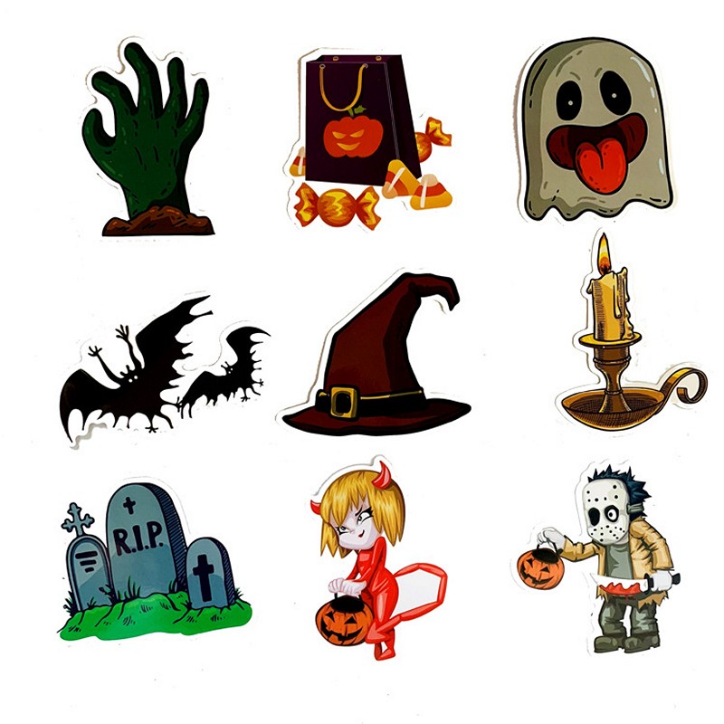 Sticker 50 miếng hình dán Halloween Night