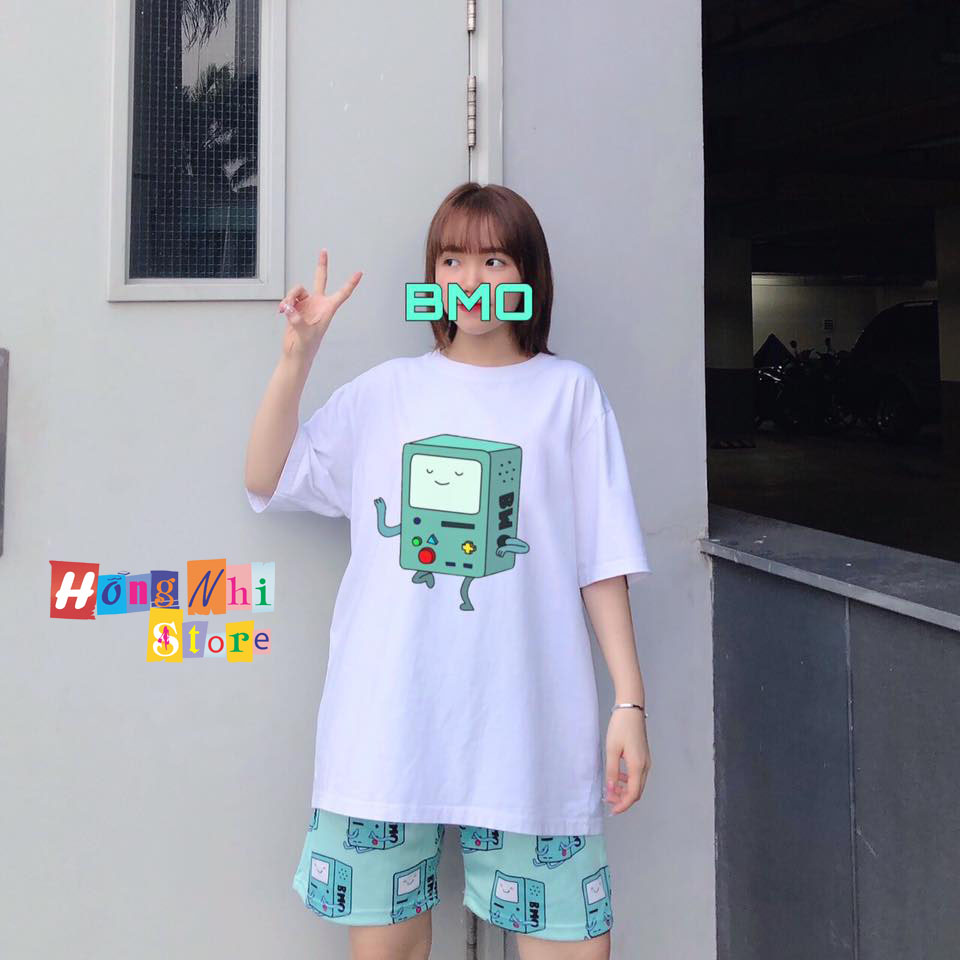 Quần Short Cartoon Unisex Hình Hộp Bmo - Quần Đùi Hoạt Hình Siêu Cute - MM