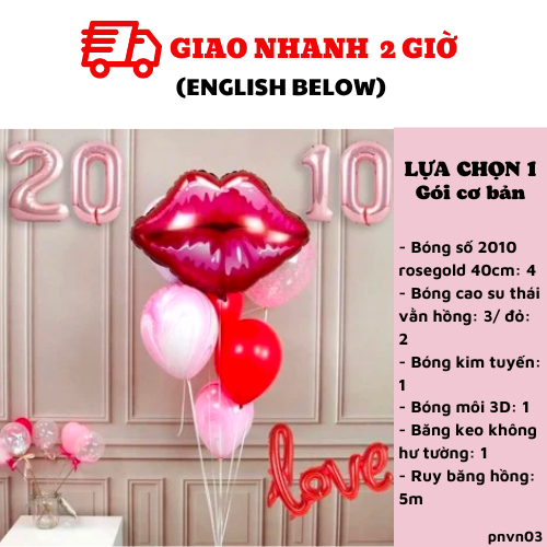 Bộ bóng trang trí 20-10 phụ nữ việt nam pnvn03