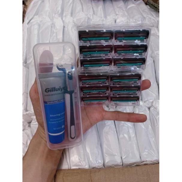 Bộ Dao Cạo Râu Gồm 1 Bàn Cạo Râu + 36 Lưỡi + 1 Lọ Kem