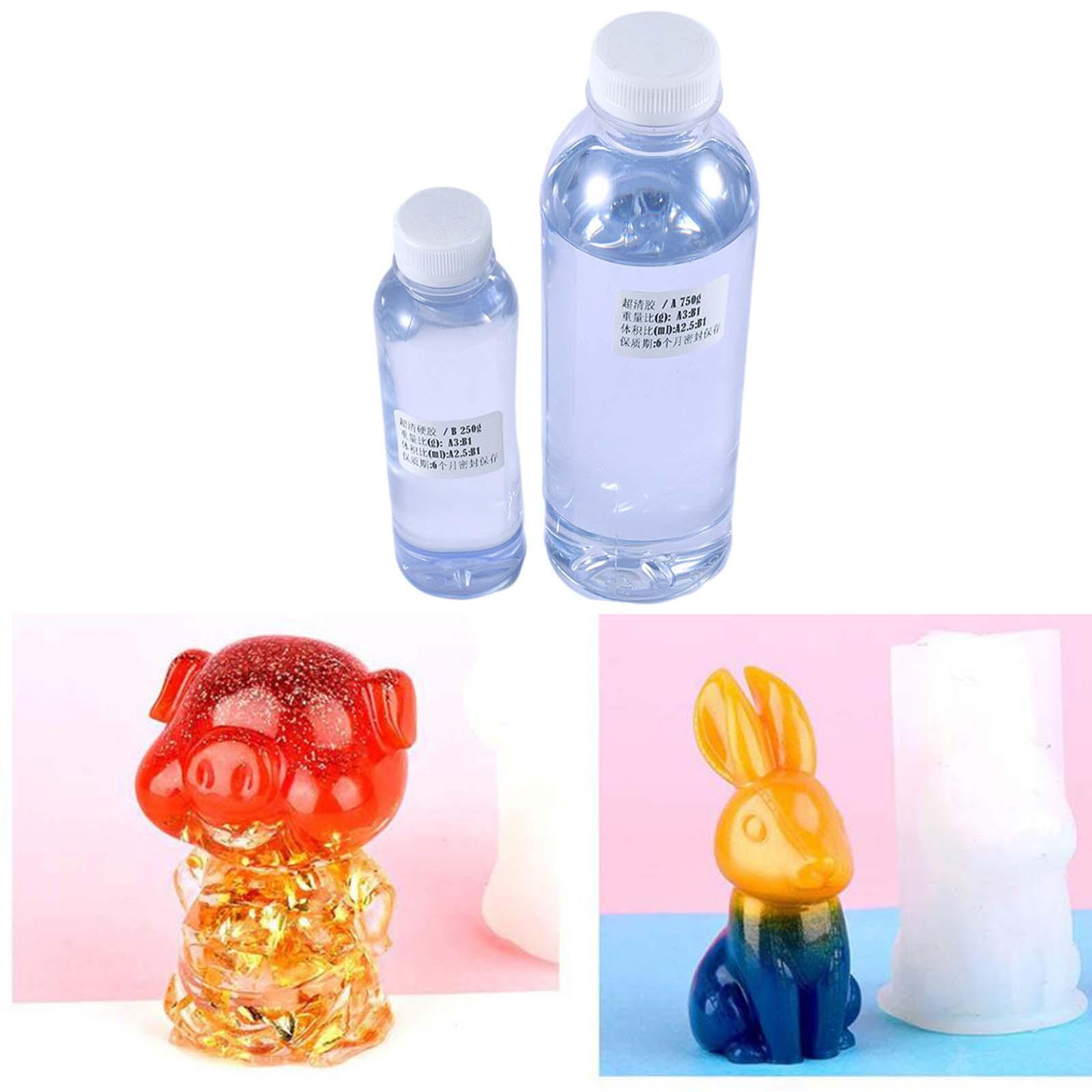 Glue Transparent Resin for DIY Jewelry Crafts Decoration Making Crystal Clear AB Glue for Resin Mold, Casting and Coating
