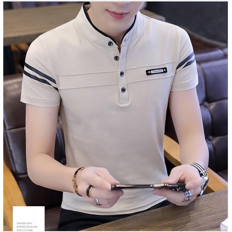Áo thun nam cổ tàu tay ngắn vải thun cotton mềm mịn co giãn tốt skymen fashion MKT01