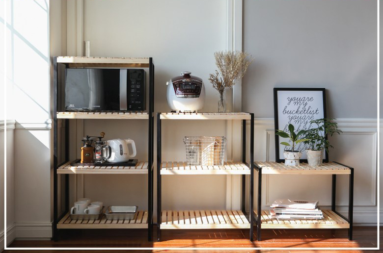 KỆ ĐỂ LÒ VI SÓNG 3 TẦNG HÀN QUỐC - OVEN RACK 3F