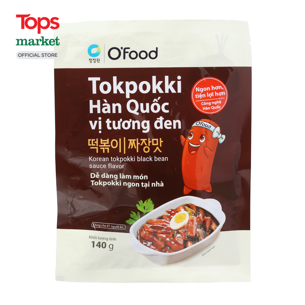 Bánh Gạo Tokbokki OFood Vị Tương Đen 140G