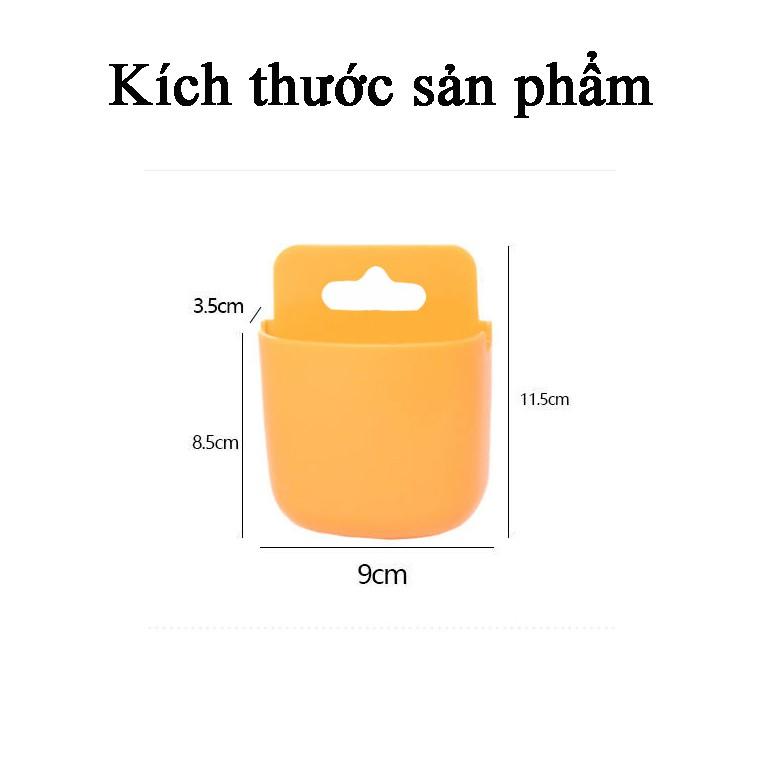 Kệ dán tường để remote, đồ dùng đa năng/ giá đỡ sạc điện thoại có lỗ luồn dây điện