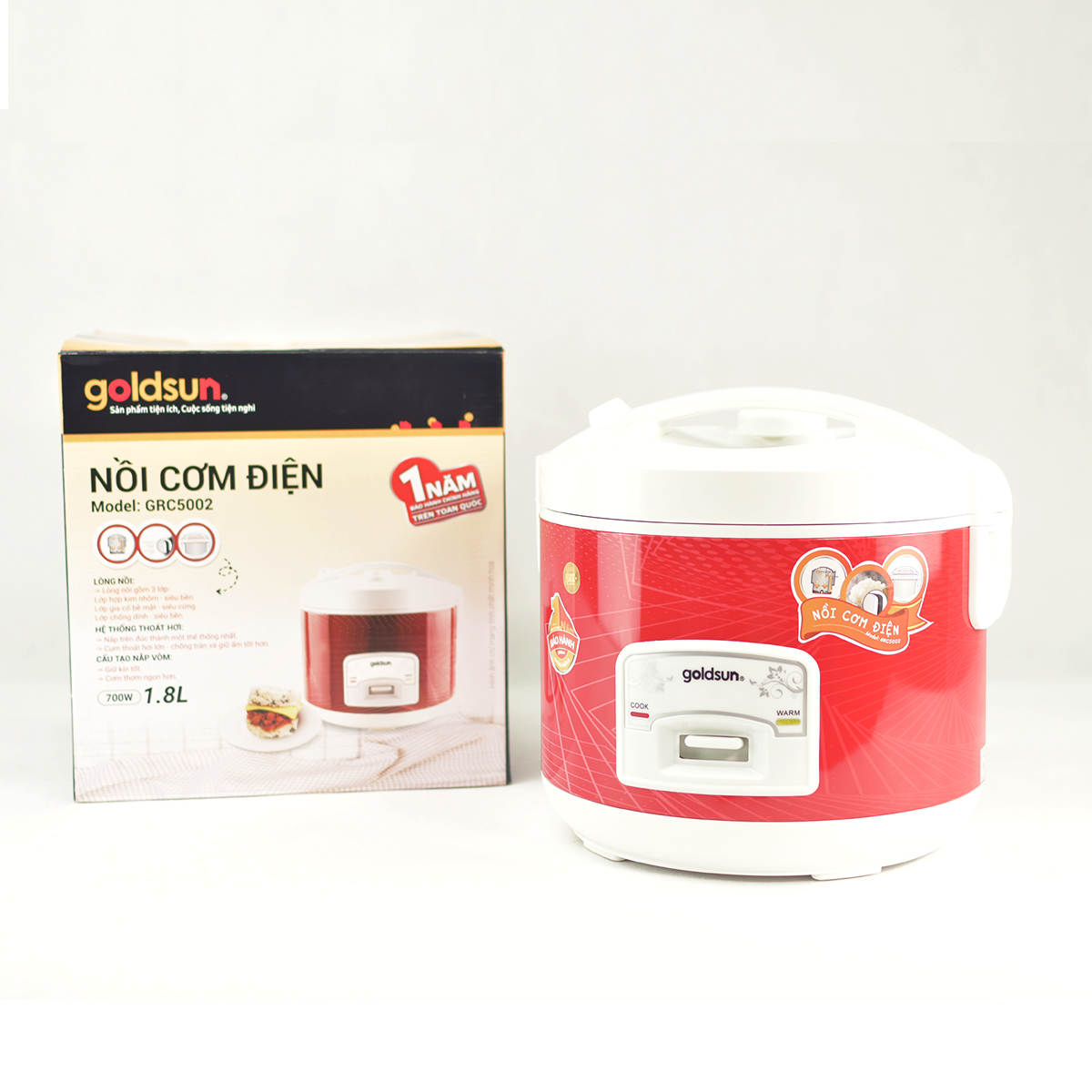 Nồi cơm điện 1,8L Goldsun GRC5002