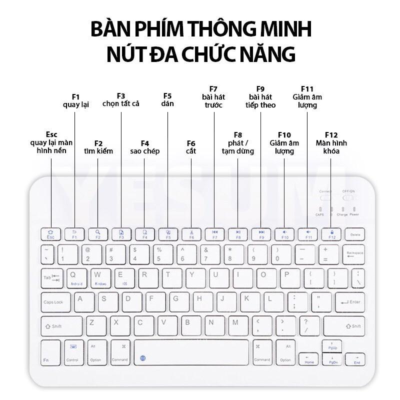 Bàn phím Bluetooth không dây TẶNG chuột không dây