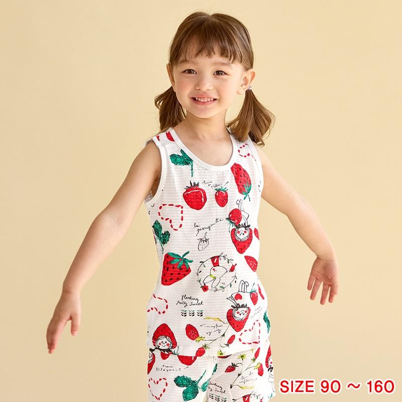 Đồ bộ quần áo ba lỗ cotton cho bé trai, bé gái mặc nhà mùa hè Unifriend Quốc U2022-11. Size đại trẻ em 5, 6, 8, 10 tuổi