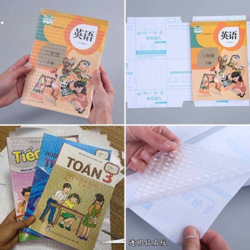 Sét 10 tờ Decal bọc sách vở/ Decal bao tập cho bé nhiều size