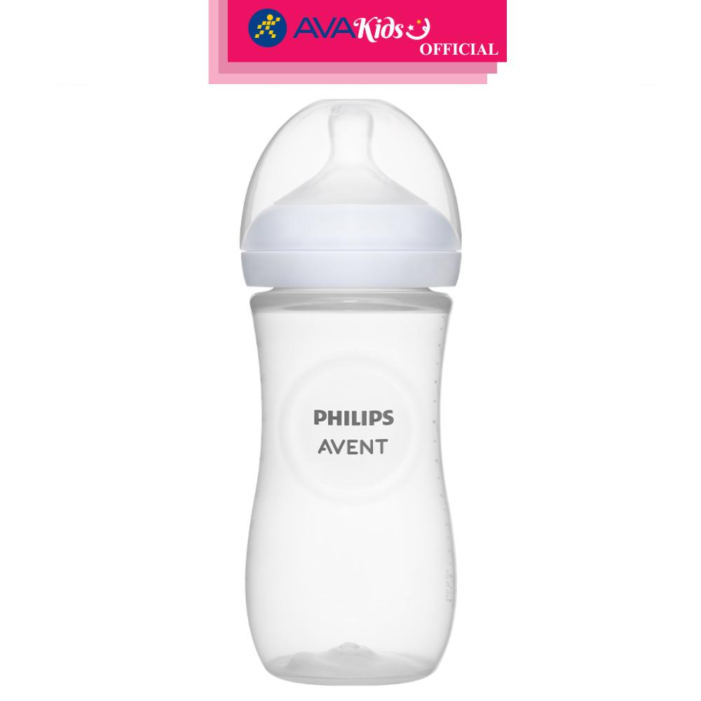 Combo 2 bình sữa nhựa PP Philips Avent SCY906/02 cổ rộng 330 ml (3 - 6 tháng) - Hàng Chính Hãng