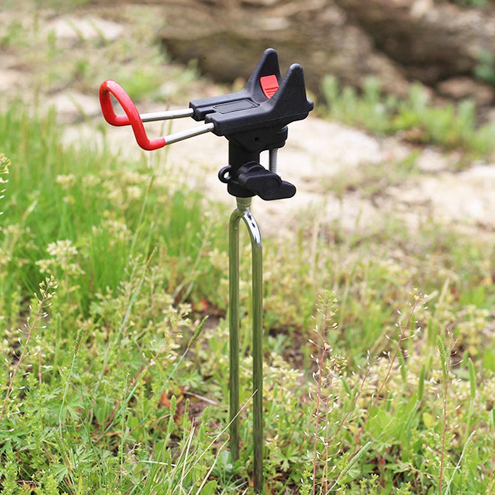 Fishing Rod Holder Support, Fishing Pole Holder, Rod Pole Holder, Portable Bracket Fishing Rod Stand for Lake Beach River Birthday Gift