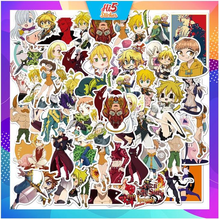 Sticker Hình Dán Trang Trí Anime Bảy Tỗi Lỗi Chết Người SevenDeadlySins ms#225