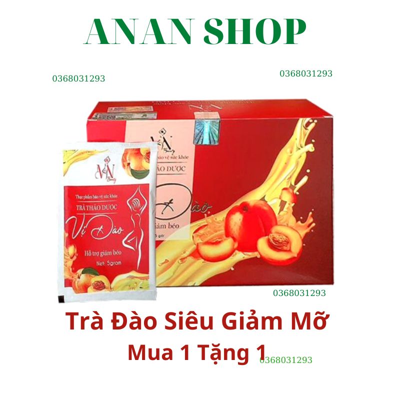 Trà Đào Đông Anh (15gói) - Trà Hỗ Trợ Giảm Cân Vị Đào - Thơm Ngon , An Toàn Hiệu Quả