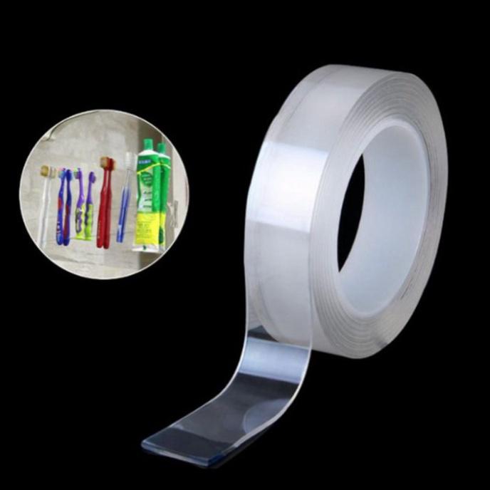 Băng Keo 2 Mặt Trong Suốt Siêu Dính 3M Dạng Gel Dễ Dàng Lau Sạch Không Hư Bề Mặt Tường | (TT65)