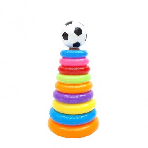 Đồ chơi xếp chồng tháp / thảy vòng banh nhiều size, vật liệu nhựa nguyên sinh an toàn cho trẻ, made in Việt Nam
