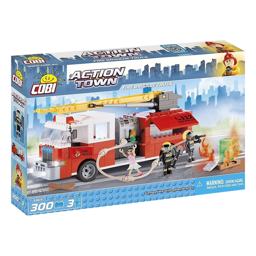 Đồ chơi lắp ráp xe cứu hỏa cao tầng Cobi 1465