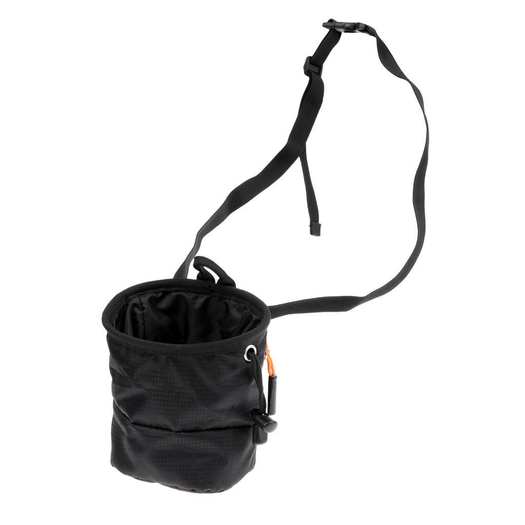 5xCuboid Rock Climbing Chalk Bag with Waist Belt & Zipper Pocket & Drawstring