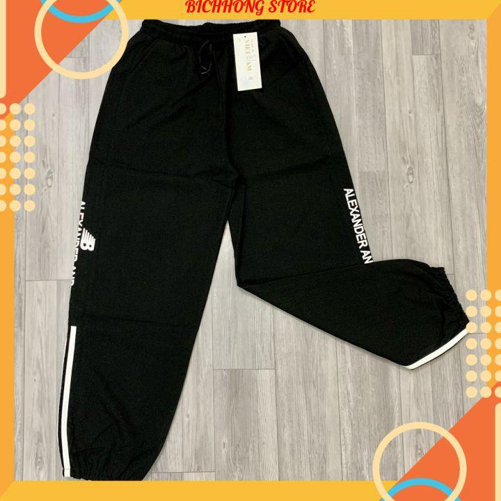 Quần Thể Thao Nữ Jogger Bo Gấu Chất Đũi Xước Đẹp, Đủ Size